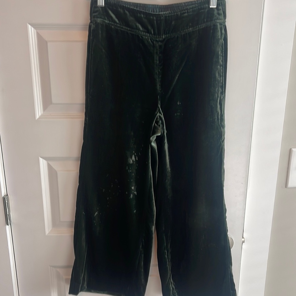 Crushed velour culottes